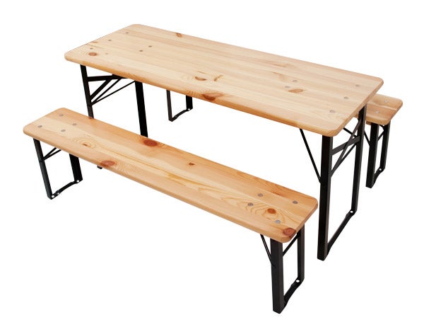 Kinder-Festzeltgarnitur mieten – KIDS 3-teilig, 1 Tisch + 2 Bänke