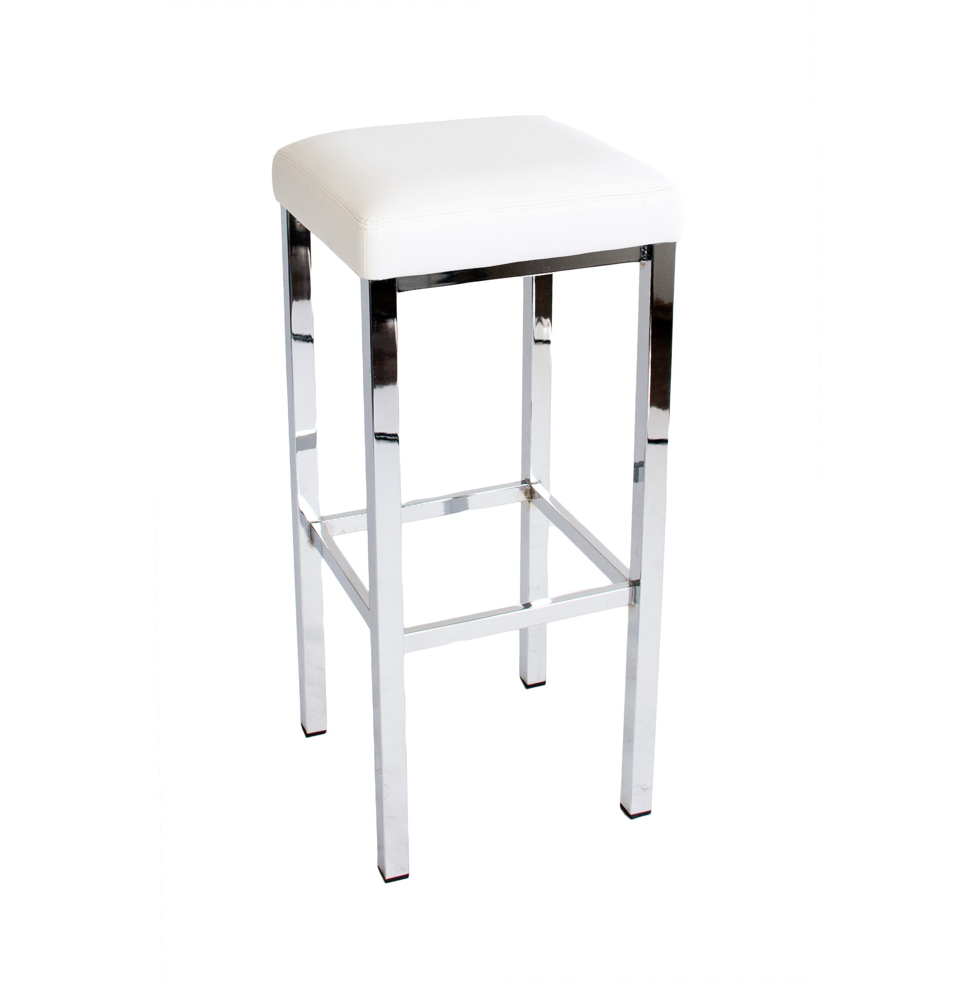 Barhocker JACK weiß mieten – eckiger Kunstleder-Barhocker, Sitzhöhe 81 cm