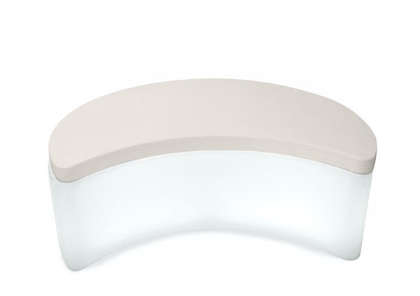 LED Sitzbank iMOON mieten – leuchtende halbrunde Loungebank (Akku, RGB) – 2