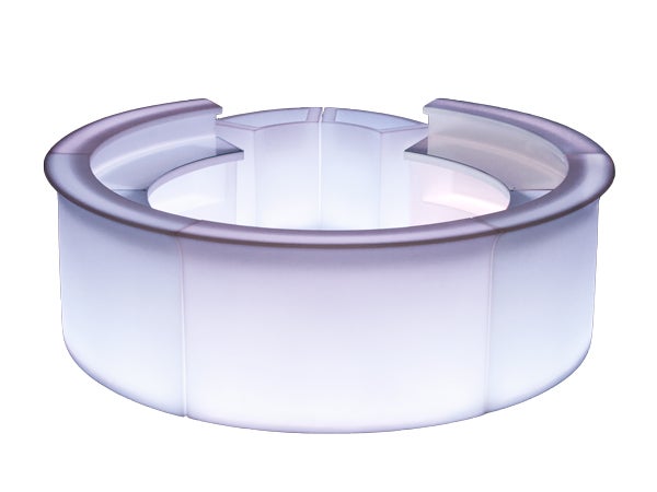 Cocktailbar SNAKE mieten – rund, weiß beleuchtet, modular – 2