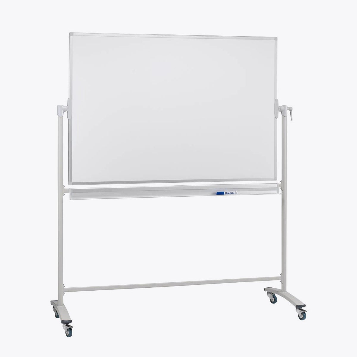 FRANKEN Whiteboard mobil mieten – beidseitig, magnetisch, 180 x 120 cm
