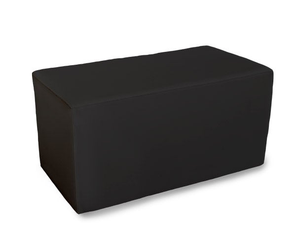 Loungebank QUBO2XL schwarz mieten – 2-Sitzer Sitzbank aus Kunstleder