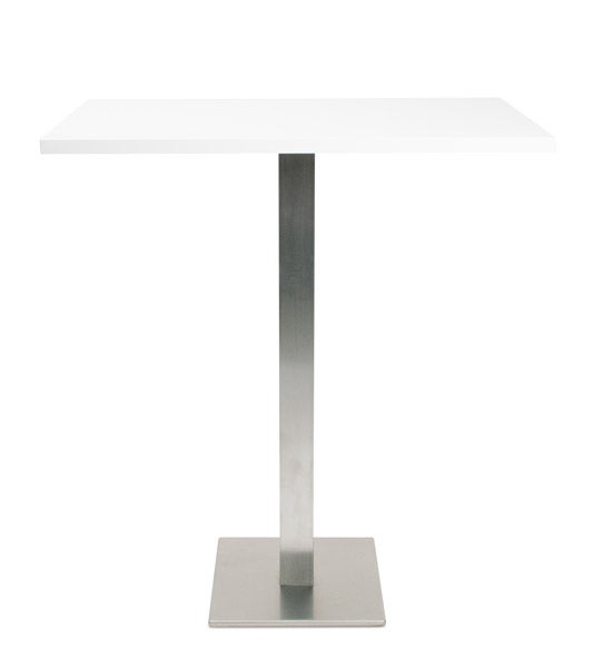 Hochtisch / Stehtisch INOX HIGH MIDI mieten – weiß, 100 x 60 x 112 cm