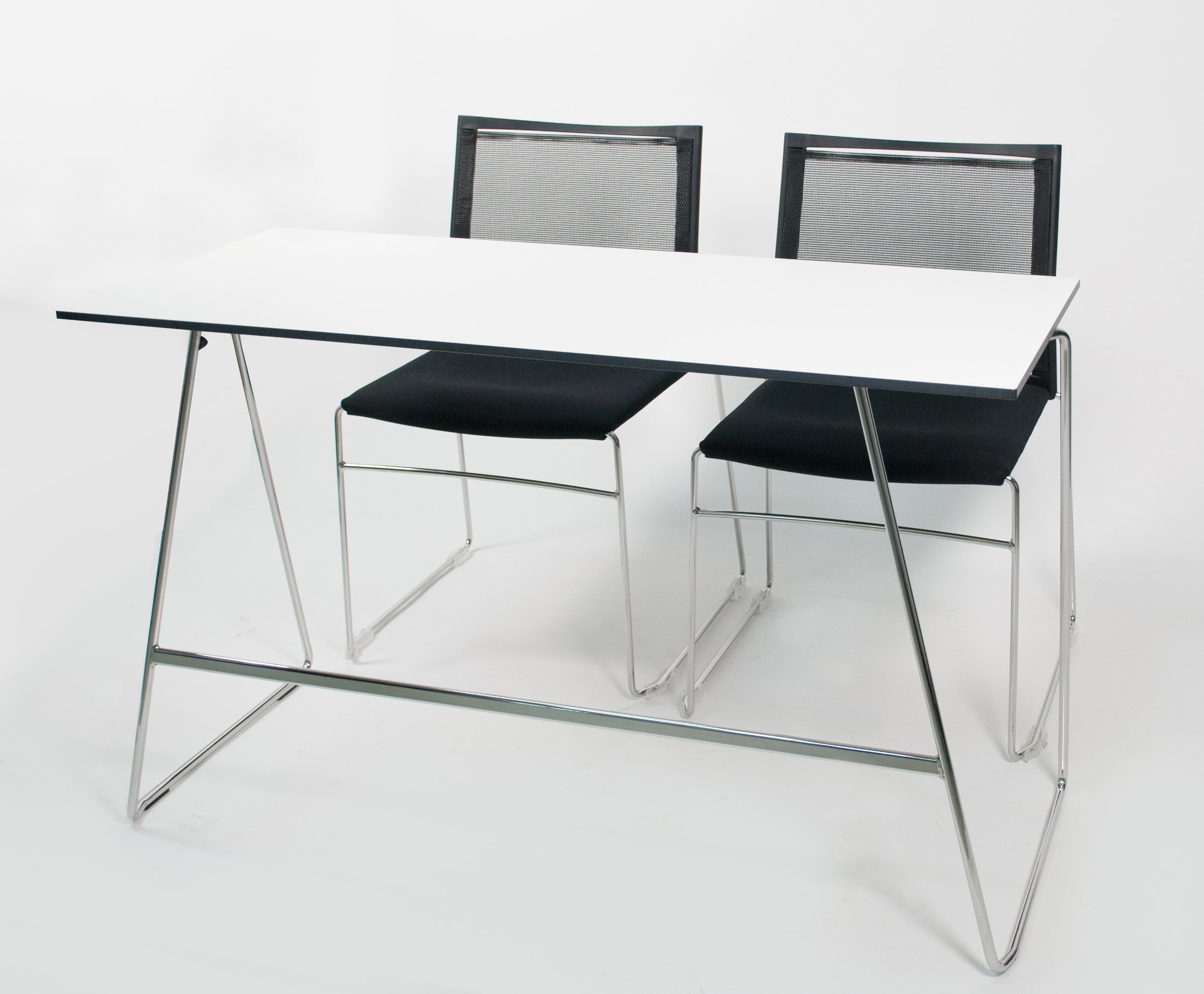 Konferenztisch CLASS mieten – 120 x 50 cm, weiß, stapelbar – 3