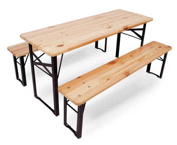 Kinder-Festzeltgarnitur mieten – KIDS 3-teilig, 1 Tisch + 2 Bänke – 3