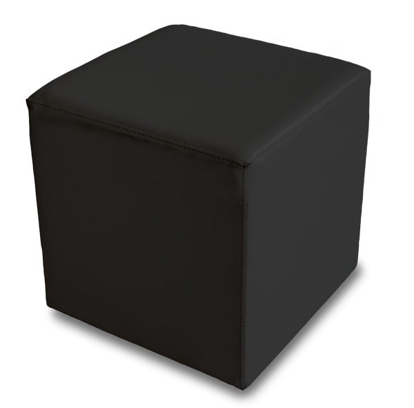 Loungehocker QUBO XL schwarz mieten – Sitzwürfel aus Kunstleder