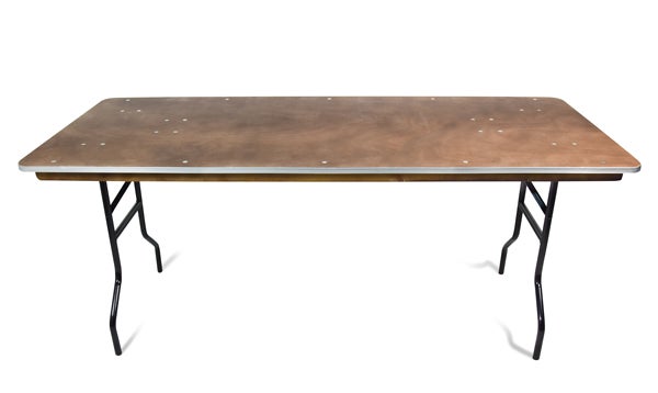 Banketttisch BEN mieten – 184 x 76 cm, Alukante, für bis zu 8 Personen