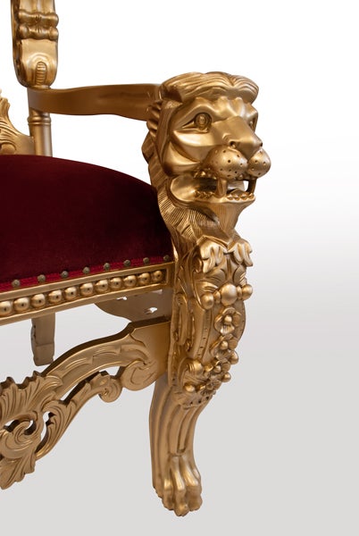 Thron PALACE mieten – Hochzeitsstuhl / Wedding Chair, rot-gold – 3