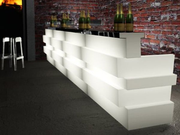LED Cocktailbar TETRIS mieten – RGB beleuchtet, Theke auf Rollen – 3
