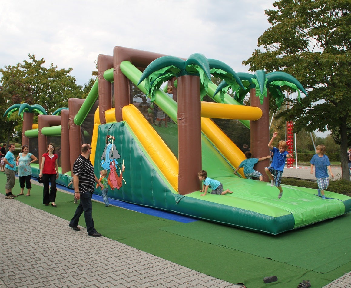 Hüpfburg Dschungelpfad mieten ~ Multiplay-Hindernisparcours für bis zu 30 Kinder – 2