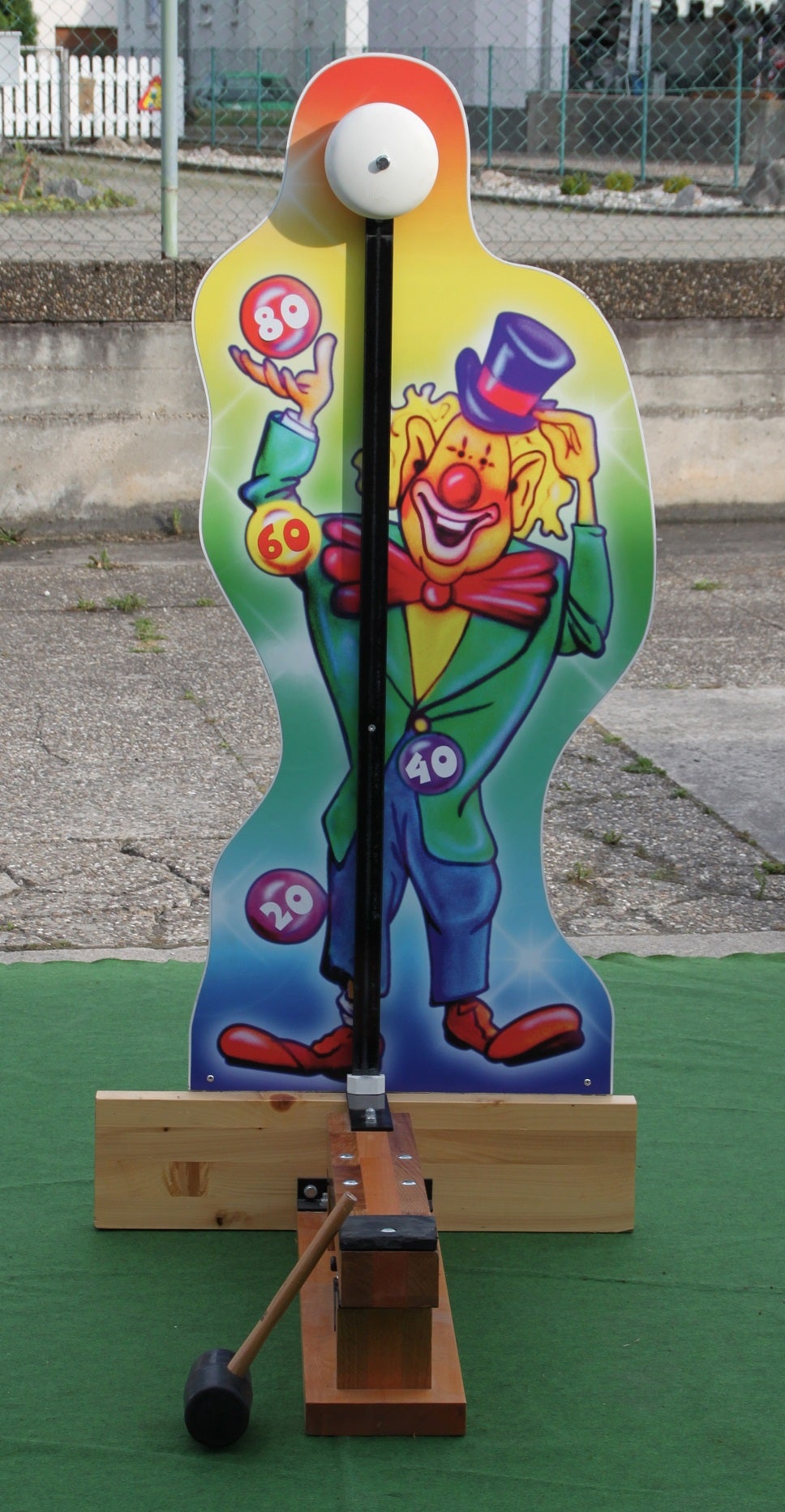 Kinder Hau den Lukas mieten ~ Motiv Clown (2 m) ~ Kräftemessen für die Kleinen