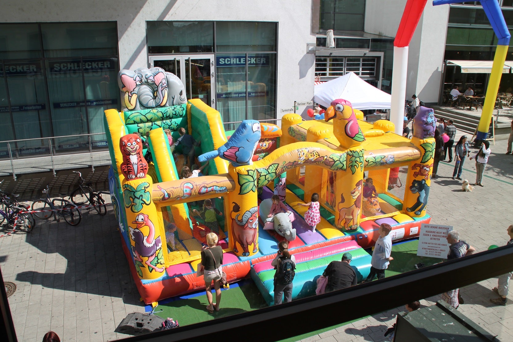 Hüpfburg Safari mieten ~ Multiplay mit Rutsche & Hindernissen für bis zu 18 Kinder – 3