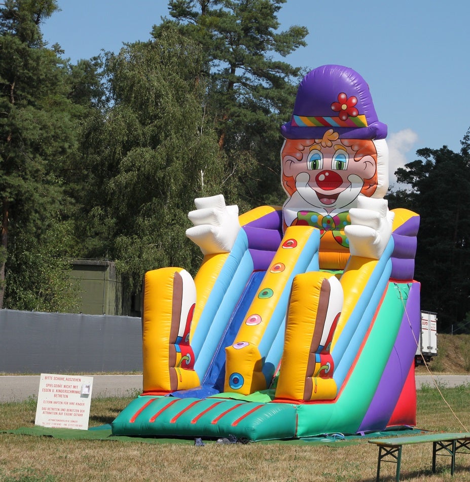 Clown-Rutsche mieten ~ aufblasbare Riesenrutsche für 8–10 Kinder ~ Hüpfspaß – 3