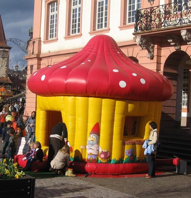 Hüpfburg Fliegenpilz mieten ~ überdachte Springburg für bis zu 12 Kinder – 3
