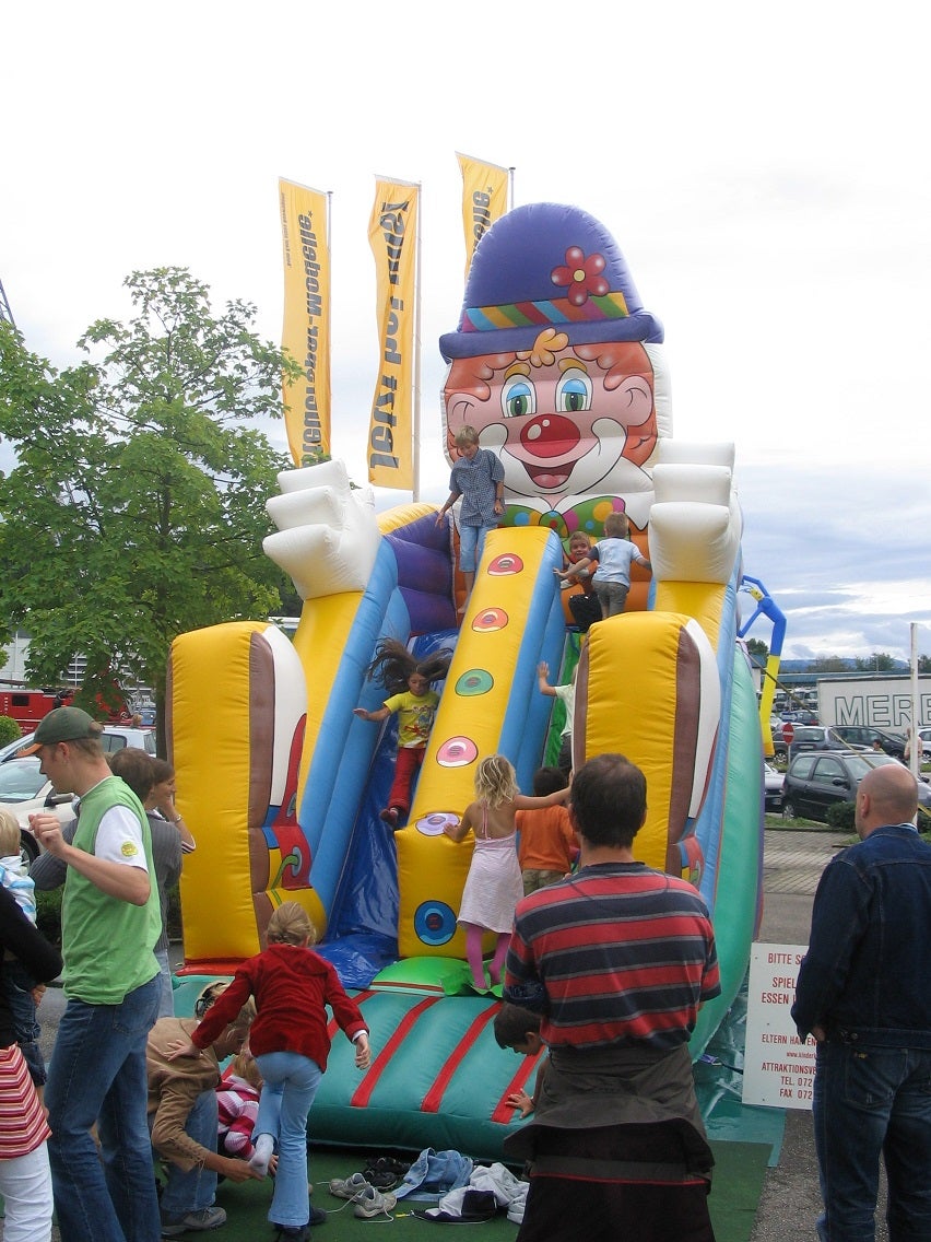 Clown-Rutsche mieten ~ aufblasbare Riesenrutsche für 8–10 Kinder ~ Hüpfspaß – 4