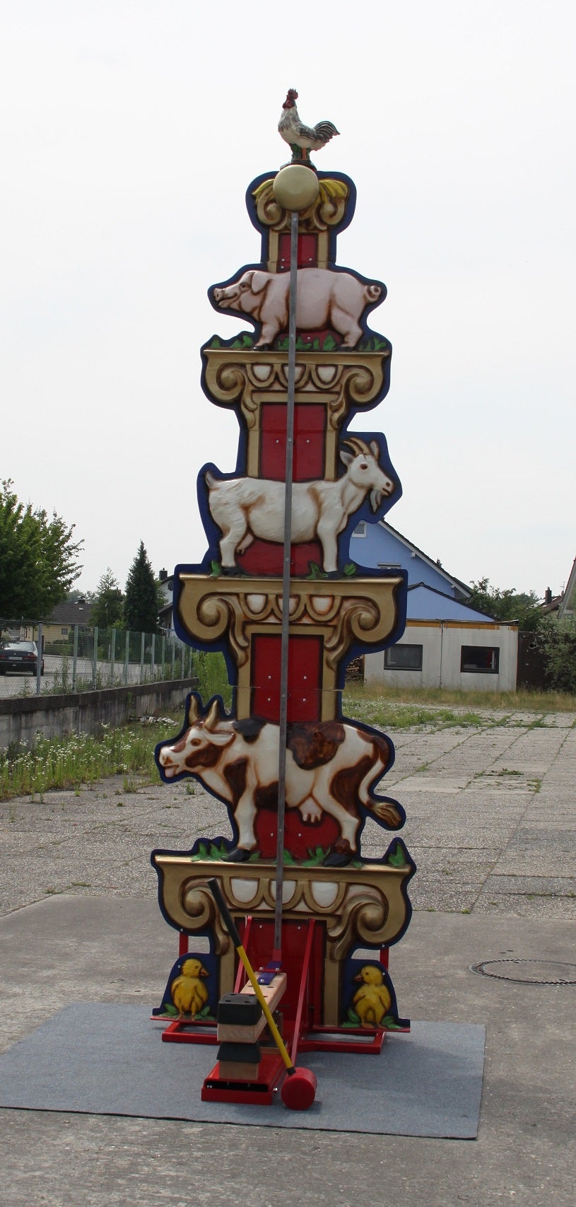 Hau den Gockel mieten ~ nostalgischer Hau den Lukas (5,5 m) ~ Jahrmarkt-Attraktion – 3