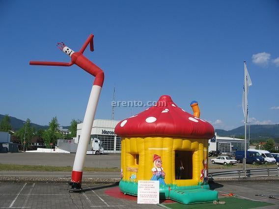 Hüpfburg Fliegenpilz mieten ~ überdachte Springburg für bis zu 12 Kinder – 2