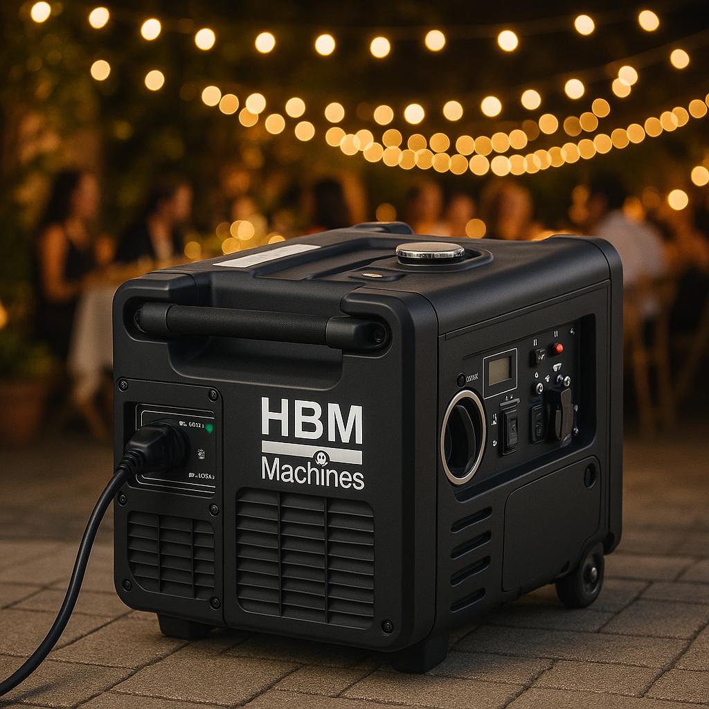 HBM Stromgenerator mieten – 3800 W Inverter, schallgedämpft für Events