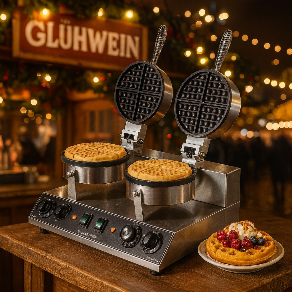 Profi Doppel-Waffeleisen mieten – Edelstahl für Events & Catering