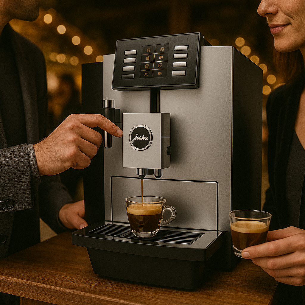 Jura X8 Kaffeevollautomat mieten – bis 21 Spezialitäten für Events & Catering