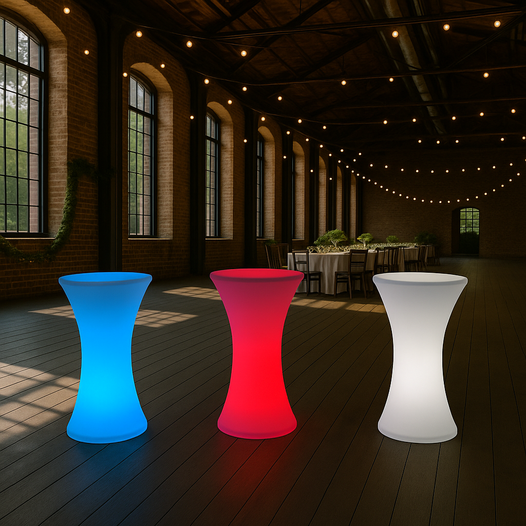 Mobile Cocktailbar mieten – Premium-Eventbar aus Edelstahl mit TV & Lichteffekten – 2