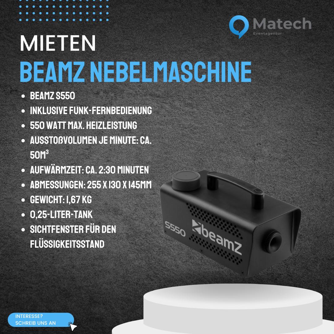 Nebelmaschine BeamZ mieten – 550W Nebelmaschine mit Funkfernbedienung