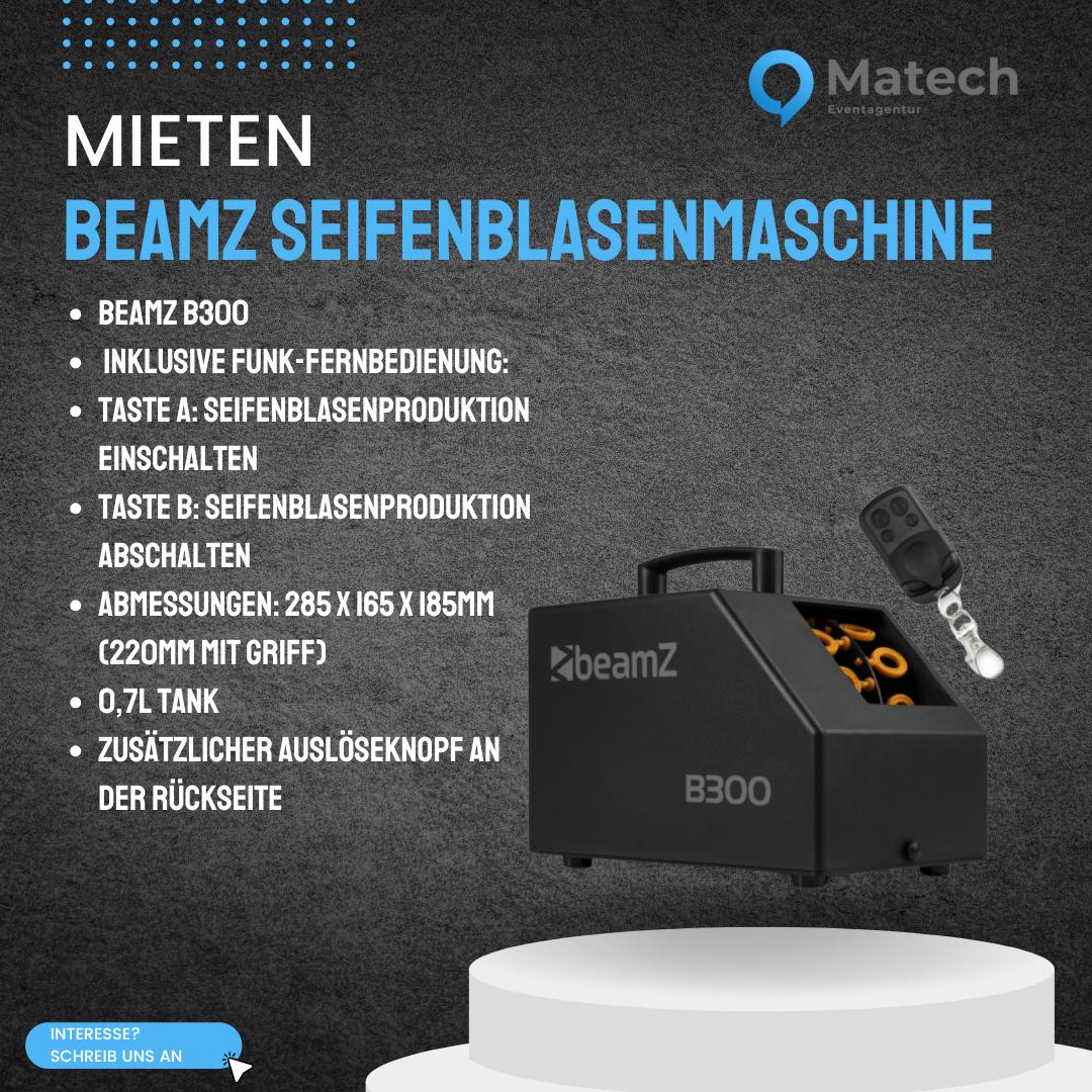 Seifenblasenmaschine BeamZ B300 mieten – Bubble-Maschine mit Funkfernbedienung