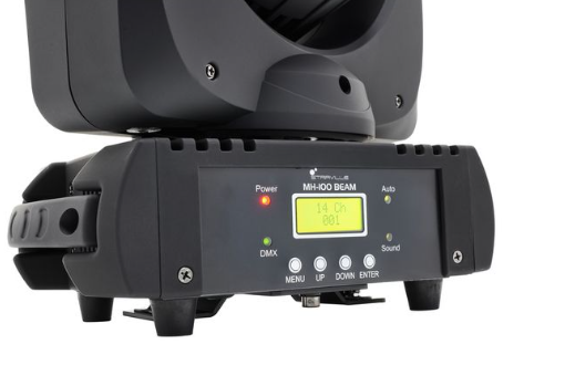 LED Beam Moving Head MH-100 mieten – 108W RGBW Beam mit ultraengem 8°-Strahl – 4