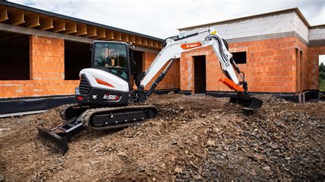 Bobcat E55z Kompaktbagger mieten – 5 t, Klima & Powertilt, BJ 2024