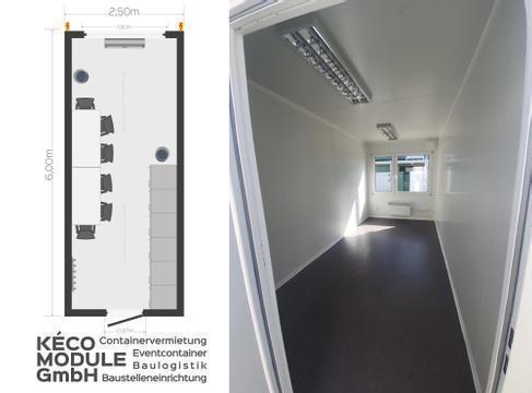 Baustellencontainer mieten | Tagesunterkunft, Pausenraum & Umkleide 16/20 Fuß