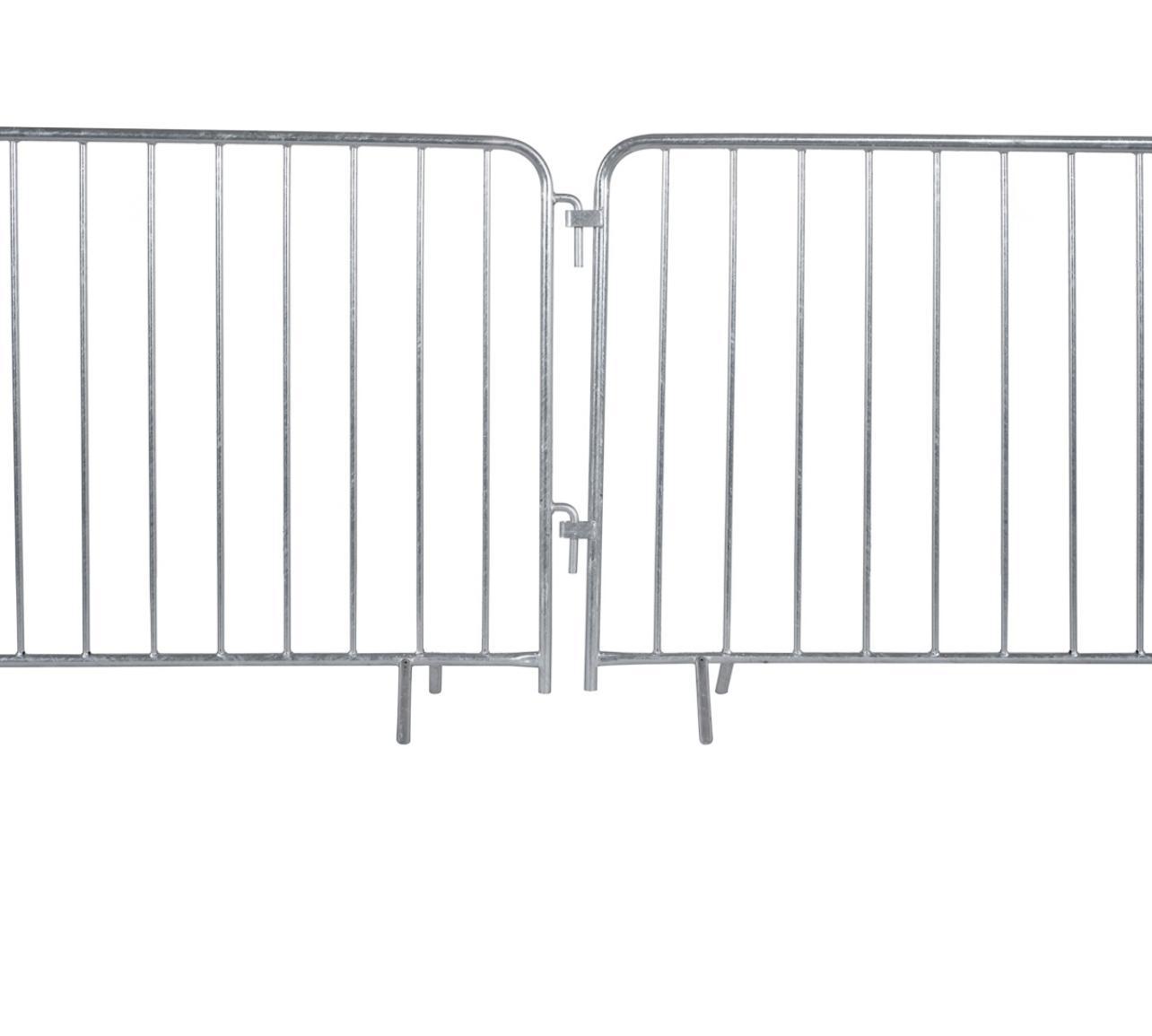 Absperrgitter mieten – Demogitter feuerverzinkt 250 × 110 cm, hundesicher