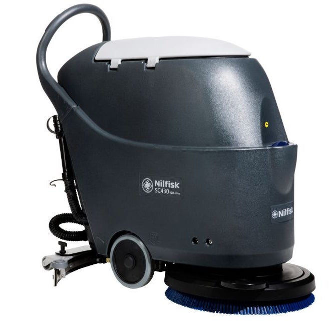 Scheuersaugmaschine mieten – Nilfisk SC430 handgeführter Flächenreiniger