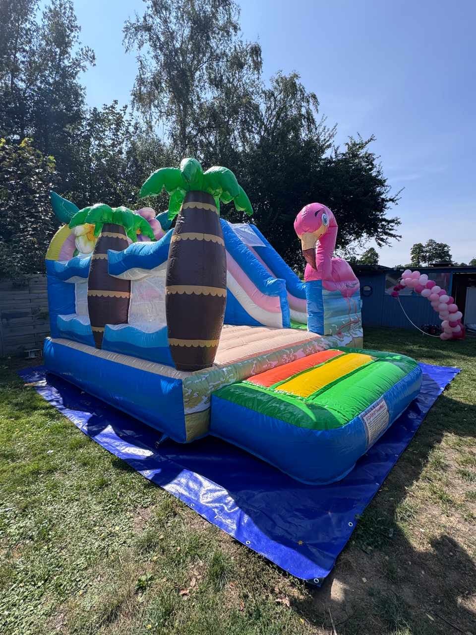 Hüpfburg mieten – Strandparty mit Rutsche 5,20 × 4,20 m, schwer entflammbar – 2