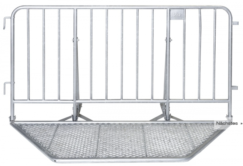 Polizeigitter mieten – Absperrgitter / Drängelgitter feuerverzinkt 210 × 110 cm