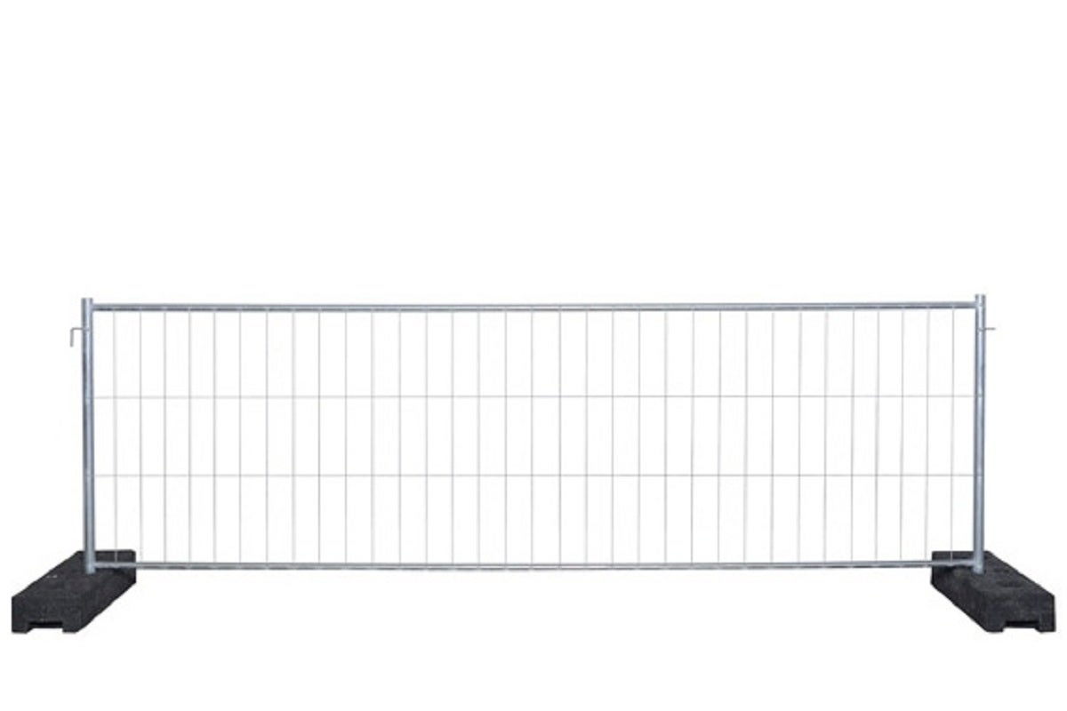 Bauzaun halbhoch mieten – Mobilzaun feuerverzinkt 2,20 × 1,20 m