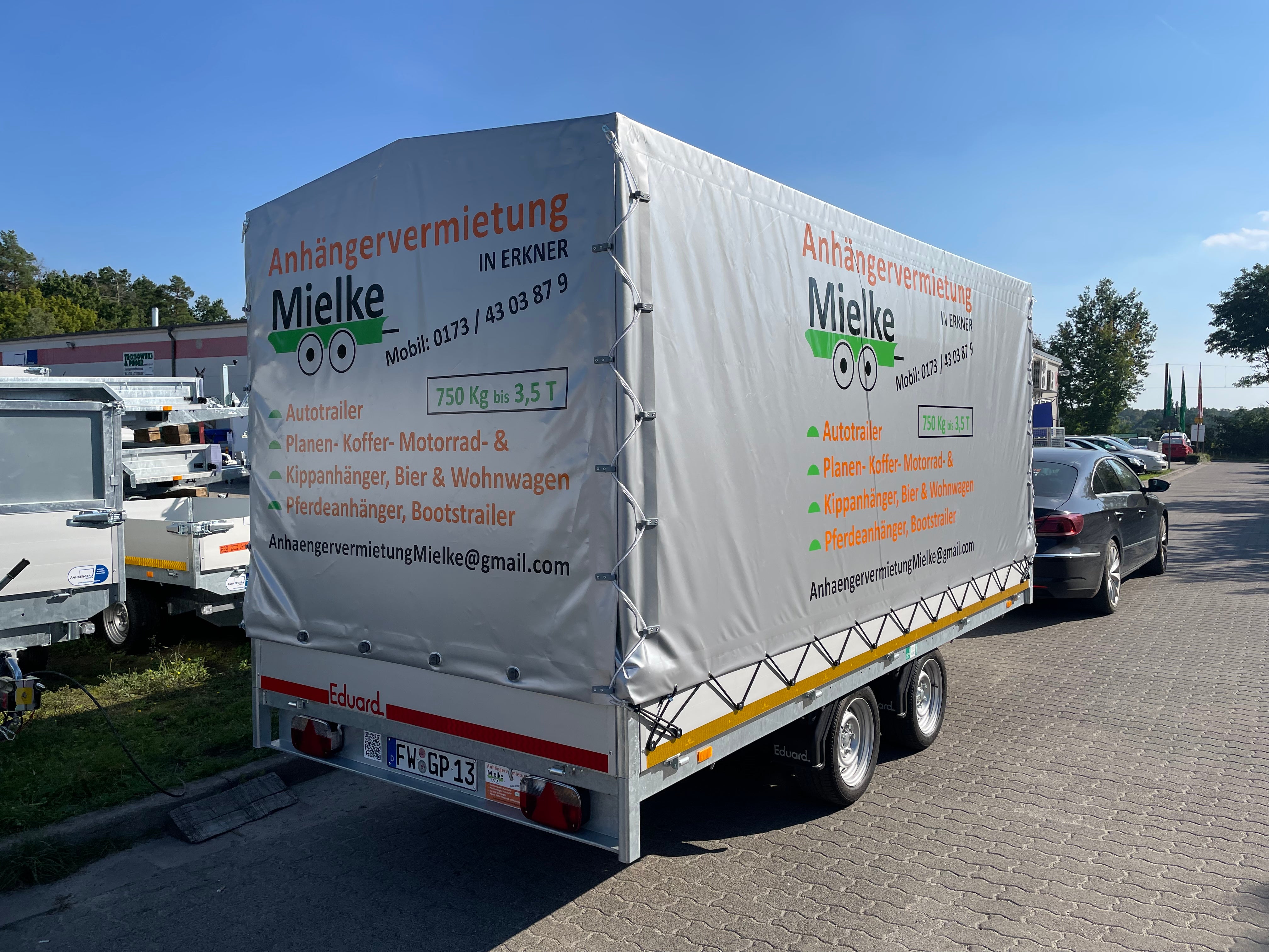 Planenanhänger 2t mieten – 4m x 1,8m x 1,8m | Umzug & Transport, 100 km/h – 3