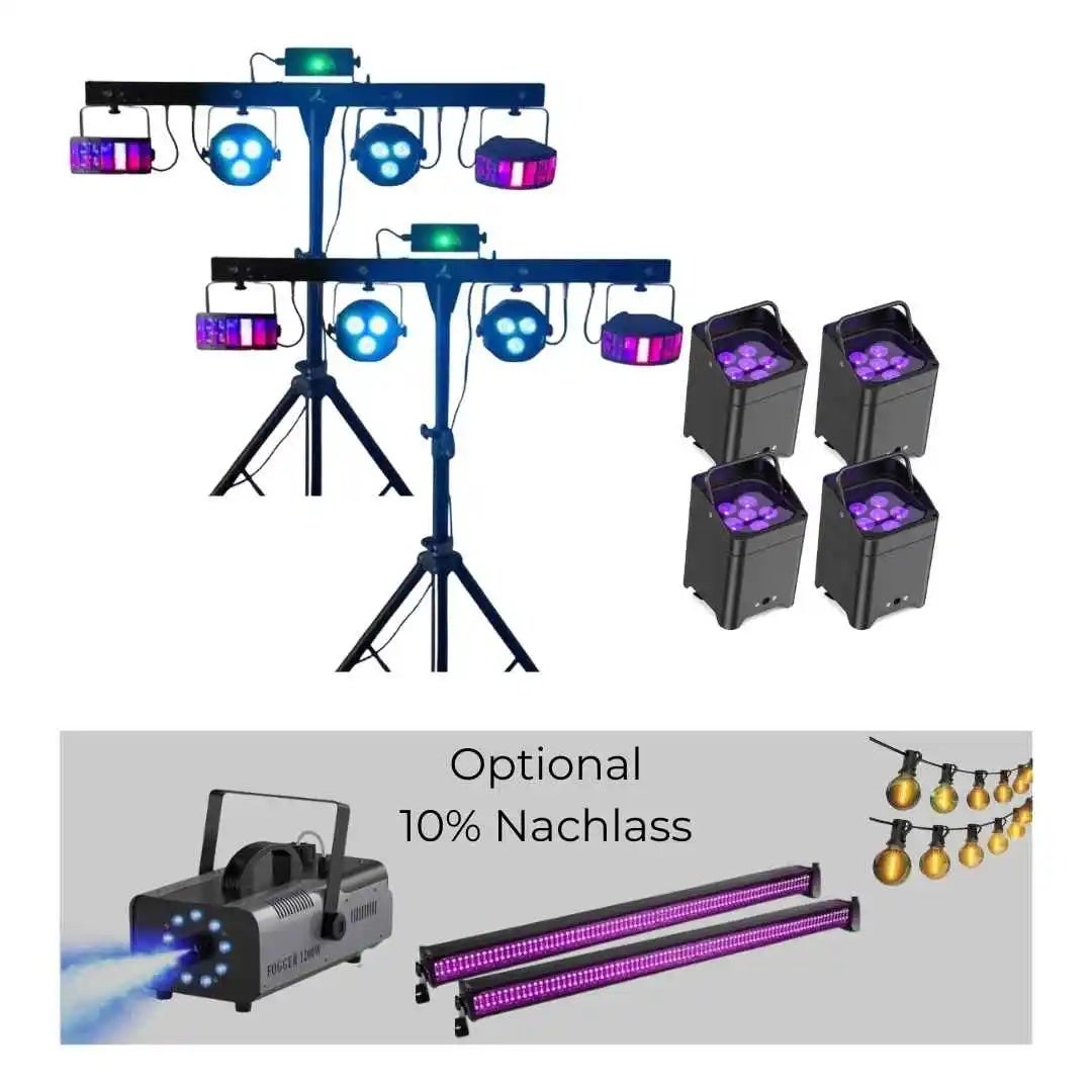 Partypaket mieten – DJ-Sound, Lichtshow, Laser & LED Komplettset – 2