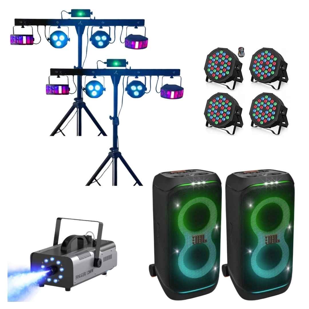 Partypaket mieten – DJ-Sound, Lichtshow, Laser & LED Komplettset
