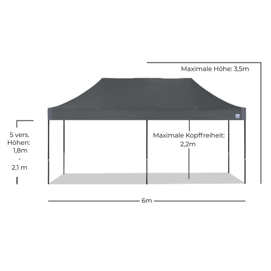 Faltpavillon 3x6m mieten – E-Z UP Eclipse Heavy-Duty für Events – 3