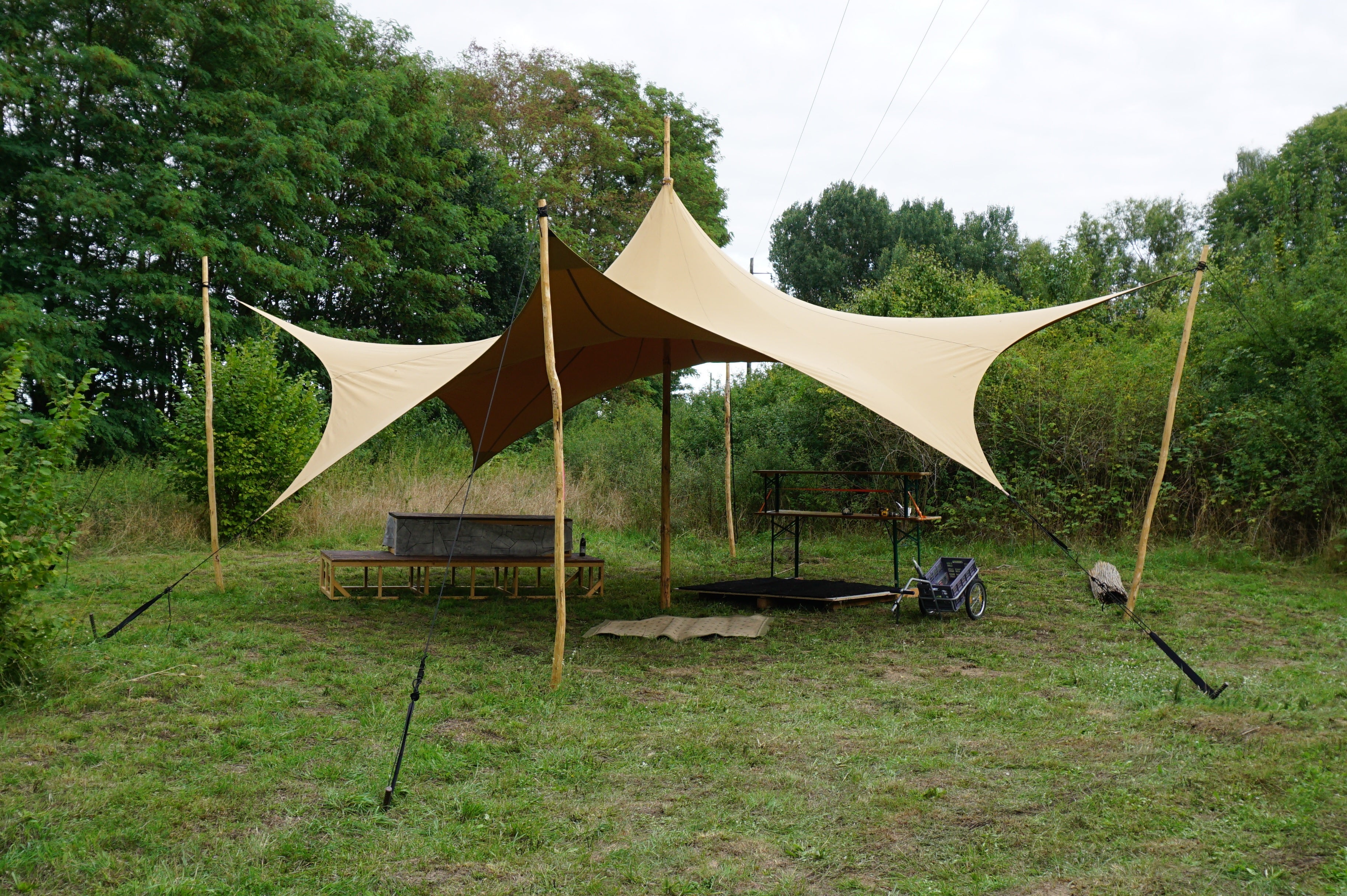 Sternzelt mieten – Eventzelt mit ca. 45 m² Bodenüberdachung (Wochenend-Pauschale)
