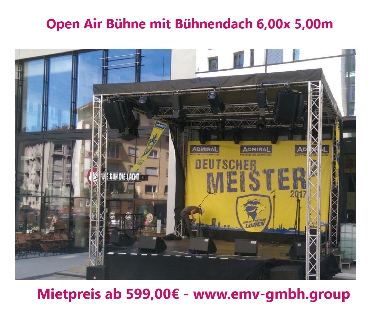 Mobile Bühne mieten – Open-Air Bühne, LKW-Bühne, Podest, TÜV-geprüft