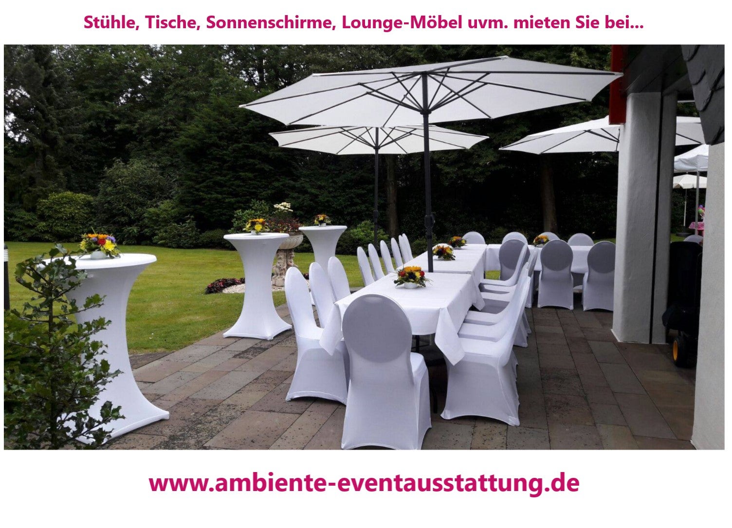 Sonnenschirm & Palettenmöbel mieten – Paletten-Lounge, Pavillon, Outdoor-Möbel – 4