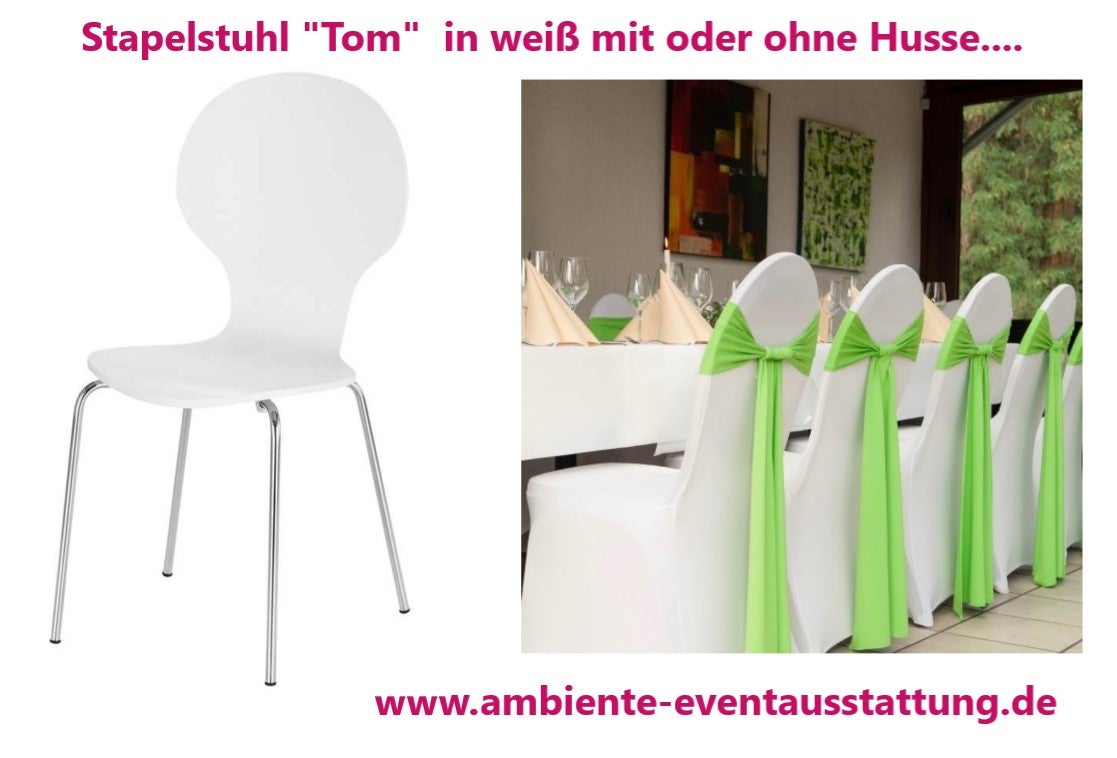 Stühle mieten – Hochzeitsstuhl, Polsterstuhl & Eventstuhl in Weiß oder Schwarz – 3