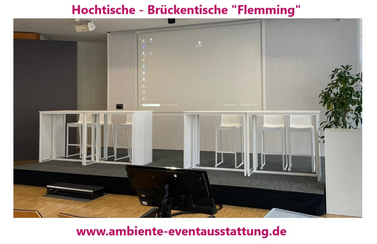 Stehtisch mieten – Bistrotisch & Design-Stehtisch mit Husse, LED-Akku-Stehtisch – 4