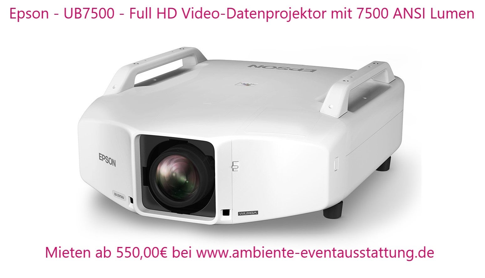 Beamer mieten – Full-HD Projektor, Leinwand, Funkmikrofon & Flipchart – 3