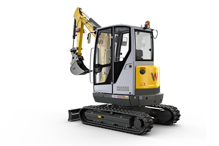Minibagger mieten – Wacker Neuson EZ26 Zero Tail, 2,6 t Kettenbagger – 2