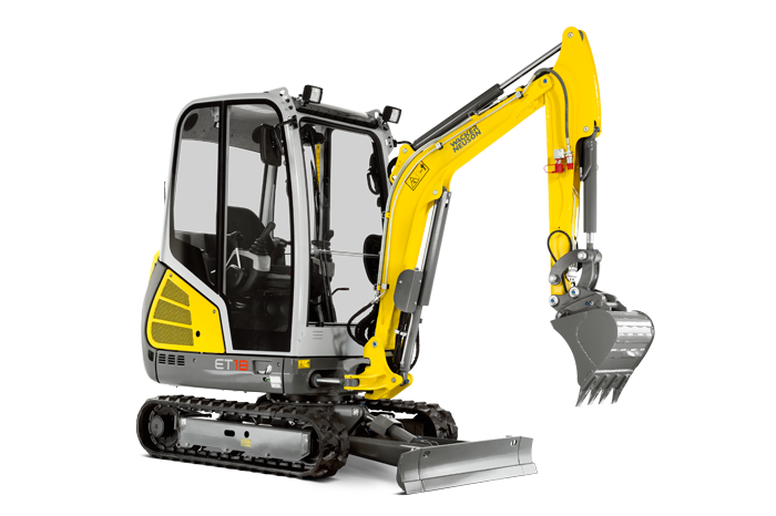 Minibagger mieten – Wacker Neuson ET18 mit Kabine, 1,8 t – 2