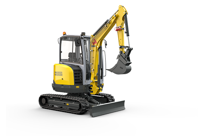 Minibagger mieten – Wacker Neuson EZ26 Zero Tail, 2,6 t Kettenbagger