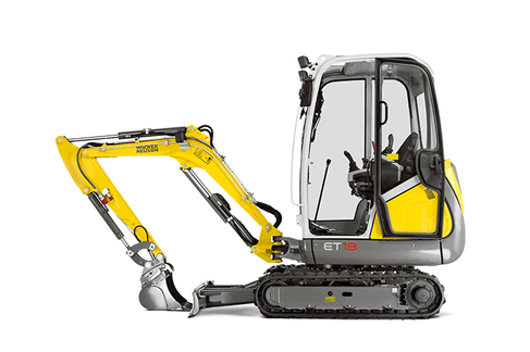 Minibagger mieten – Wacker Neuson ET18 mit Kabine, 1,8 t – 3