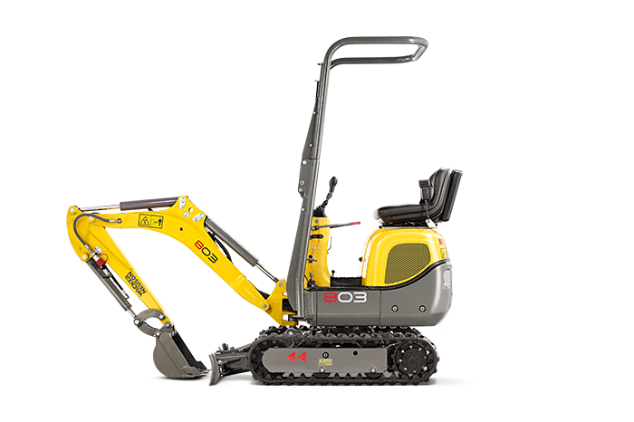 Minibagger mieten Berlin – Microbagger Wacker Neuson 803, 1,0 t – 3
